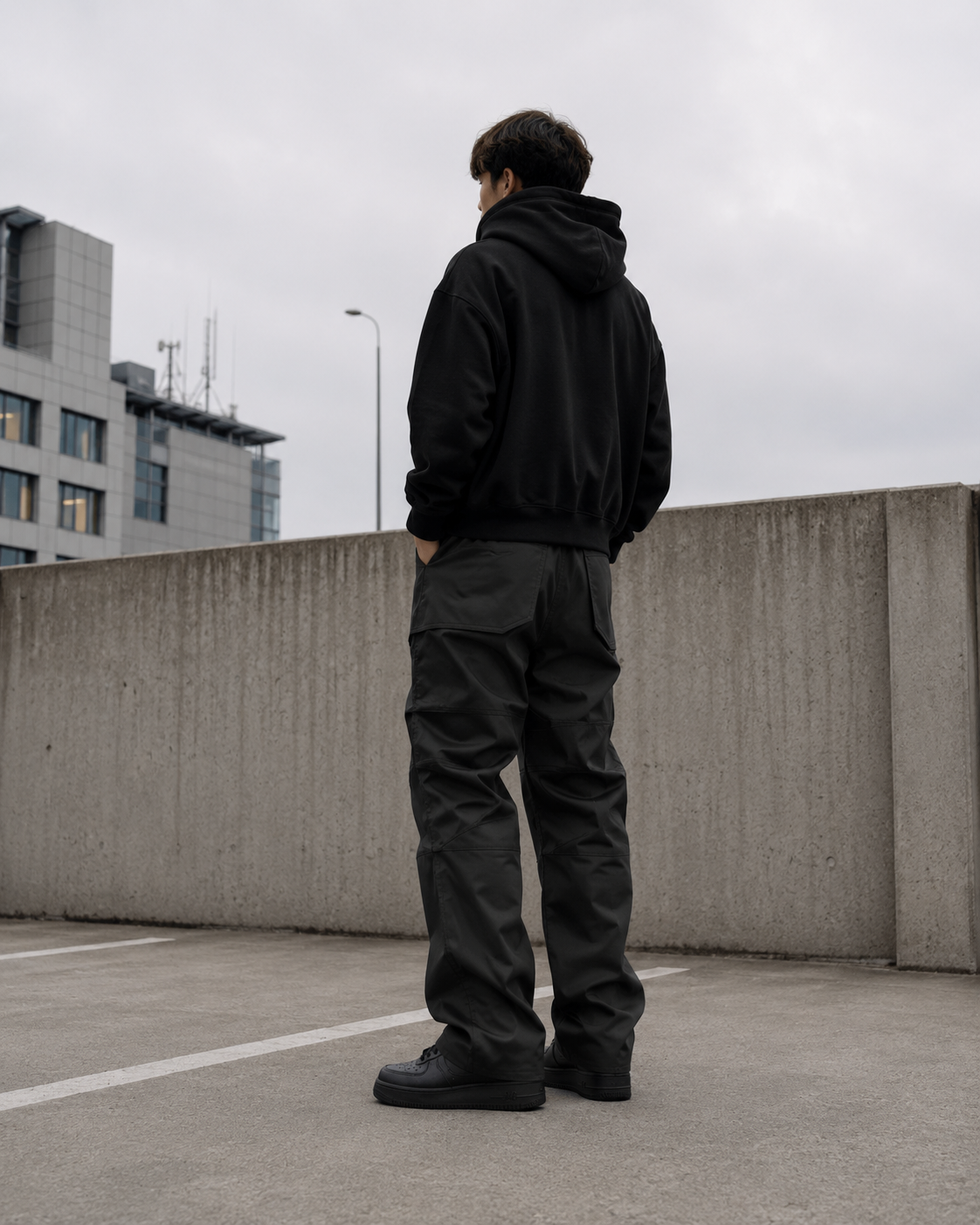 Men's plus size slim fit trousers with pockets